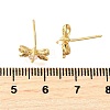 Bowknot Brass Micro Pave Clear Cubic Zirconia Stud Earrings EJEW-G433-05G-5