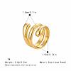 Irregular 304 Stainless Steel Finger Rings for Women SA8524-4-1