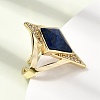 Brass Micro Pave Cubic Zirconia Cuff Rings for Women GG-CBA7610-11G-02-3