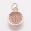 Brass Cubic Zirconia Charms KK-P134-25-3