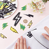 36Pcs 6 Style Lightning Bolt Polyester Computerized Embroidery Iron on Patches PATC-FG0001-14-3