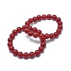 Natural Jade Bead Stretch Bracelets BJEW-K212-B-036-1