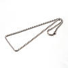 304 Stainless Steel Box Chain Necklaces STAS-M174-022P-B-2