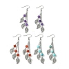 3 Pairs 3 Style Natural & Synthetic Mixed Gemstone Dangle Earrings EJEW-TA00378-1