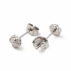 304 Stainless Steel Flower Stud Earrings for Women EJEW-C004-04P-2