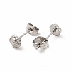 Non-Tarnish 304 Stainless Steel Flower Stud Earrings for Women EJEW-C004-04P-2