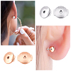 CREATCABIN 2 Pairs 2 Colors Sterling Silver Ear Nuts STER-CN0001-14B-6