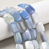 Natural Banded Agate Beads Strands G-K392-B06-13x18mm-1