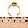 Hollow Cross 304 Stainless Steel Cuff Ring Components SA-CBA098D-02G-B-3