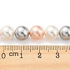 Electroplated Shell Pearl Beads Strands SHEL-F008-03B-04-4