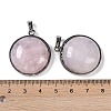 Natural Rose Quartz Tree of Life with Owl Pendants G-L524-15AS-01-3