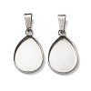 304 Stainless Steel Pendant Cabochon Settings STAS-D379-01A-P-1