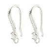 Brass Clear Cubic Zirconia Earring Hooks KK-H532-23S-1