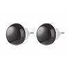 Half Round Natural Mixed Gemstone Stud Earrings for Girl Women X-EJEW-JE04664-3