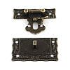 Wooden Box Lock Catch Clasps X-IFIN-R203-49AB-2