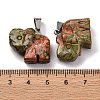 Natural Unakite Pendants G-B127-05P-12-4