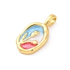 Brass Enamel Pendants KK-Z084-15G-01-2