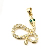 Brass Micro Pave Cubic Zirconia Pendants KK-Q066-08C-G-1