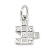 Brass Micro Pave Cubic Zirconia Pendants KK-Q028-38P-1