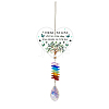 Glass Teardrop Hanging Suncatchers HJEW-WH0201-011-8