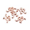 Rose Gold Plated Alloy Letter Pendants LS-X-PALLOY-J718-01RG-H-2