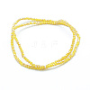 Electroplate Opaque Glass Beads Strands EGLA-J144-HR-B01-2