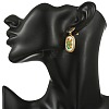 304 Stainless Steel & Cloth Embroidery Stud Dangle Earrings EJEW-JE07298-03-2
