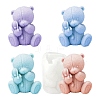 3D Bear Figurine DIY Candle Silicone Molds DIY-A047-02-1