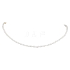 3mm Rond Shell Pearl Beaded Necklace for Women NJEW-JN05077-1