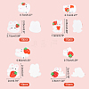 40Pcs 4 Style Opaque Resin Cabochons RESI-NB0001-77-6