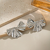 304 Stainless Steel Leaf Stud Earrings LS-ND8551-2-1