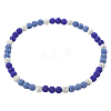 1Pc Polymer Clay Rhinestone Round Beaded Stretch Necklaces NJEW-SP0001-14A-1