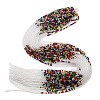 Transparent Gradient Color Glass Beads Strands GLAA-H021-01A-45-2