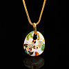 Alloy Enamel Pendant Necklaces for Women WG68034-01-1