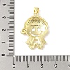 Rack Plating Brass Cubic Zirconia Pendants KK-S380-30G-02-3