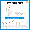 32Pcs 8 Styles Natural Pearl Nuggets Pendants PALLOY-PH01723-2