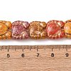 Painted Glass Beads Strands GLAA-B037-05-4