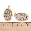 Brass Micro Pave Cubic Zirconia Pendants KK-B157-08G-02-3