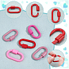 5Pcs 5 Styles Baking Paint Alloy Screw Locking Carabiners FIND-DR0002-40-3