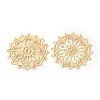 Brass Filigree Joiners Links KK-F772-09G-2