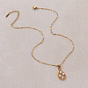 Vintage European 304 Stainless Steel & Imitation Pearl Teardrop Pendant Necklaces for Women NU2800-4