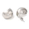 Rack Plating Brass Twist Teardrop Stud Earrings for Women EJEW-K247-01P-2