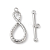 Brass Micro Pave Clear Cubic Zirconia Toggle Clasps KK-P234-66P-2