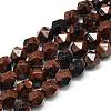 Natural Mahogany Obsidian Beads Strands G-S149-15-8mm-1