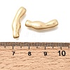 Brass Wavy Curved Tube Beads KK-N289-11G-3