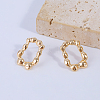 Simple Rectangle Brass Stud Earrings TV5260-3
