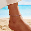 925 Sterling Silver Anklets AJEW-Z029-26G-3