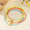 5Pcs Polyester Adjustable String Bracelet Set TN0699-2