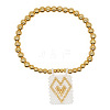 Bohemian Glass Seed Bead Charm Bracelets IW8477-10-1