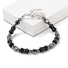 Adjustable Synthetic Non-magnetic Hematite Bead Stretch Bracelets PW-WG03C29-01-2